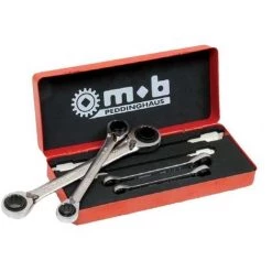 MOB OUTILLAGE Coffret Clés 4x4 à Cliquet - 4 Clés 16 Dimensions 8mm à 24 Mm