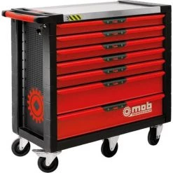 MOB OUTILLAGE MOB - Servante XLINER 7 Tiroirs Anti Basculement - à Usage Professionnel | Version Avec Outils