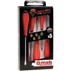 MOB OUTILLAGE MOB - Jeu De 5 Tournevis FENTE + PHILLIPS - Réf: 9128005101