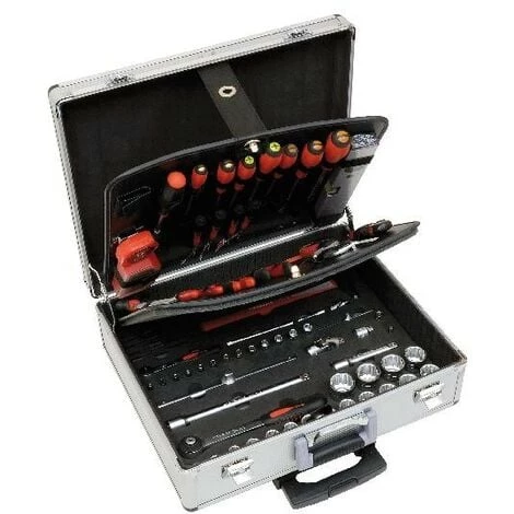 MOB OUTILLAGE MOB - Valise Trolley Aluminium Garnie 128 Pièces