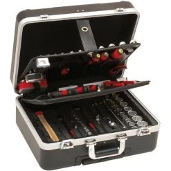 MOB OUTILLAGE MOB - Valise Trolley Intégré Abs Noir 128 Pièces