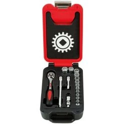 MOB OUTILLAGE MOB - Coffret Box 1/4'' 16 Pieces 12 Pans Cliquet Poire - Réf : 9415016101