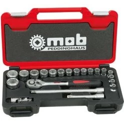 MOB OUTILLAGE MOB - Coffret Box 1/2'' 21 Pieces 6 Pans Cliquet Poire - Réf : 9435021001