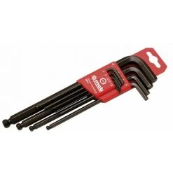 MOB OUTILLAGE Etui De 9 Clés Hexagonales Longues Sphériques CRV MOB - 1.5 à 10mm