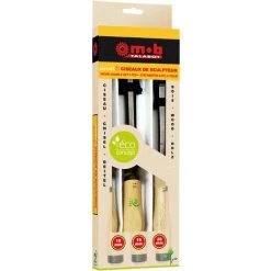 MOB OUTILLAGE MOB - Jeu De 3 Ciseaux De Sculpteur Bois
