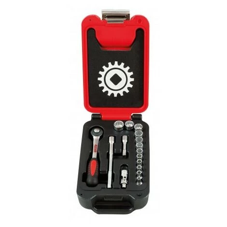 MOB OUTILLAGE MOB - Coffret Box Small 1/4 16 Pieces 12 Pans Cliquet Rond