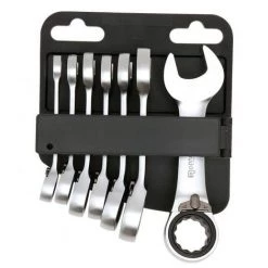 MOB OUTILLAGE Jeu De 7 Clés Mixtes à Cliquet Courtes Compact' MOB